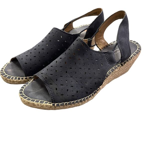 Unstructured by Clarks Women's Size 7 Navy Blue Petrina Gail Espadrilles - Picture 1 of 7